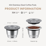 Reusable Stainless Steel Nespresso Capsule – Refillable Coffee Pod