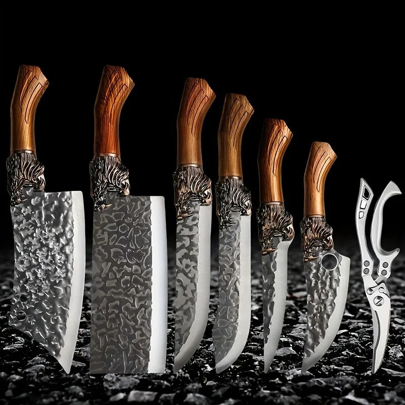 Stainless Steel Kitchen Knife Set – Multi-Functional Chef & Butcher Knives