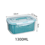 Stackable Fridge Organizer Boxes with Colander – Food Storage Containers Set