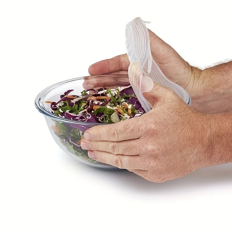 Reusable Eco-Friendly Silicone Food Covers – Stretchable Bowl & Container 6Pcs Lids