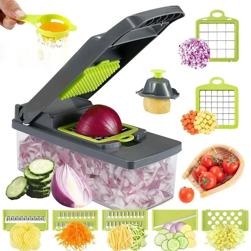 16pcs/Set Vegetable and Fruit Slicer Dicer Multifunctional - KitchenTouch