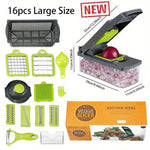 16pcs/Set Vegetable and Fruit Slicer Dicer Multifunctional - KitchenTouch
