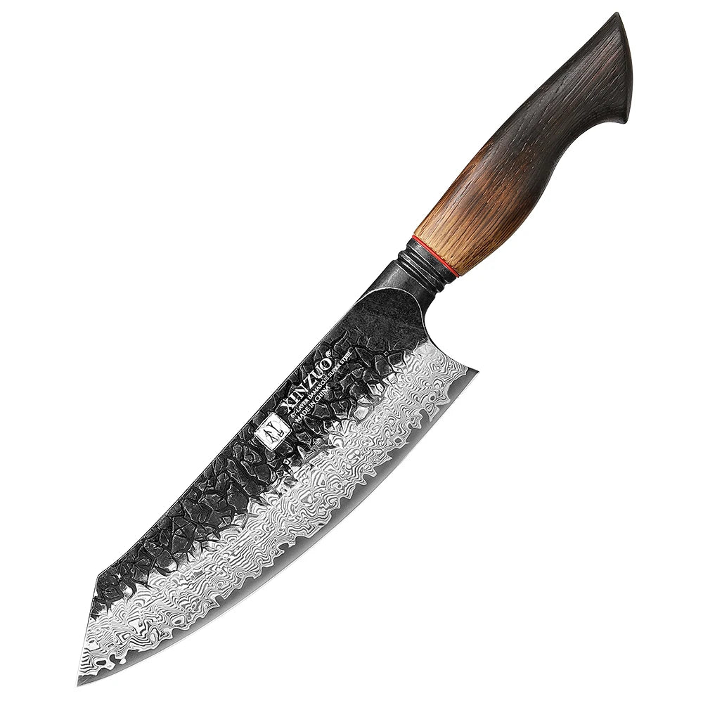 Professional Chef Damascus Steel Knife Set With White Oak Handles - KitchenTouch
