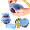 Reusable Eco-Friendly Silicone Food Covers – Stretchable Bowl & Container 6Pcs Lids
