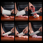 Stainless Steel Kitchen Knife Set – Multi-Functional Chef & Butcher Knives