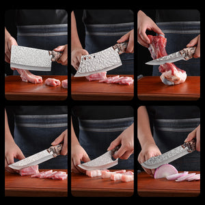 Stainless Steel Kitchen Knife Set – Multi-Functional Chef & Butcher Knives