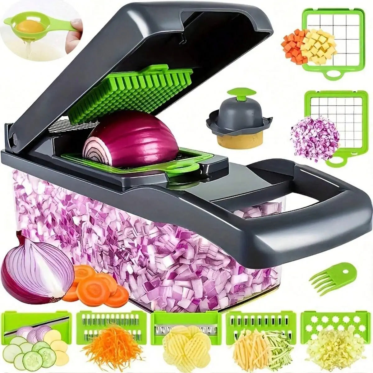 16pcs/Set Vegetable and Fruit Slicer Dicer Multifunctional - KitchenTouch