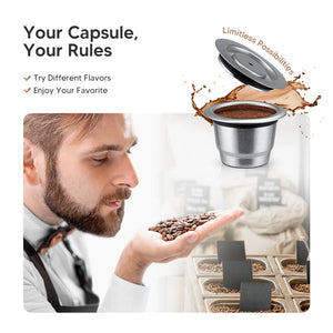 Reusable Stainless Steel Nespresso Capsule – Refillable Coffee Pod