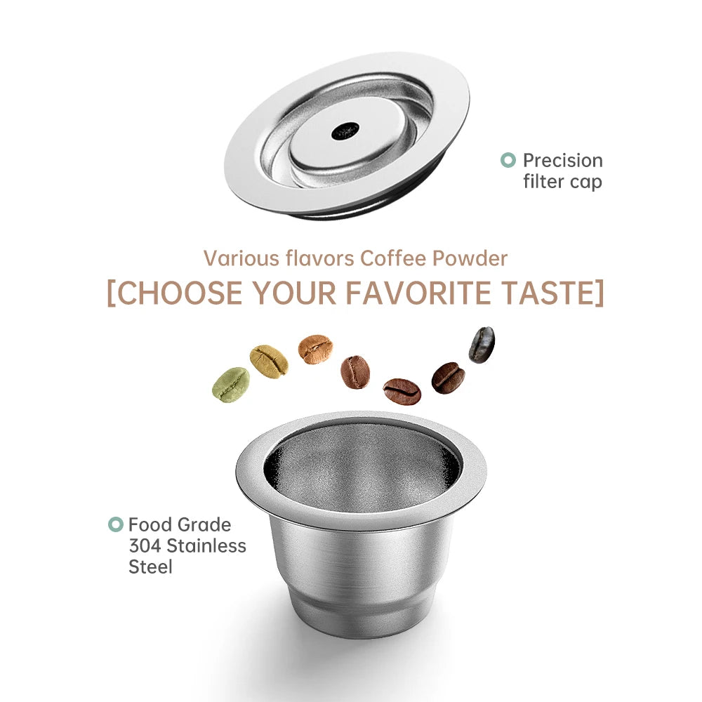 Reusable Stainless Steel Nespresso Capsule – Refillable Coffee Pod