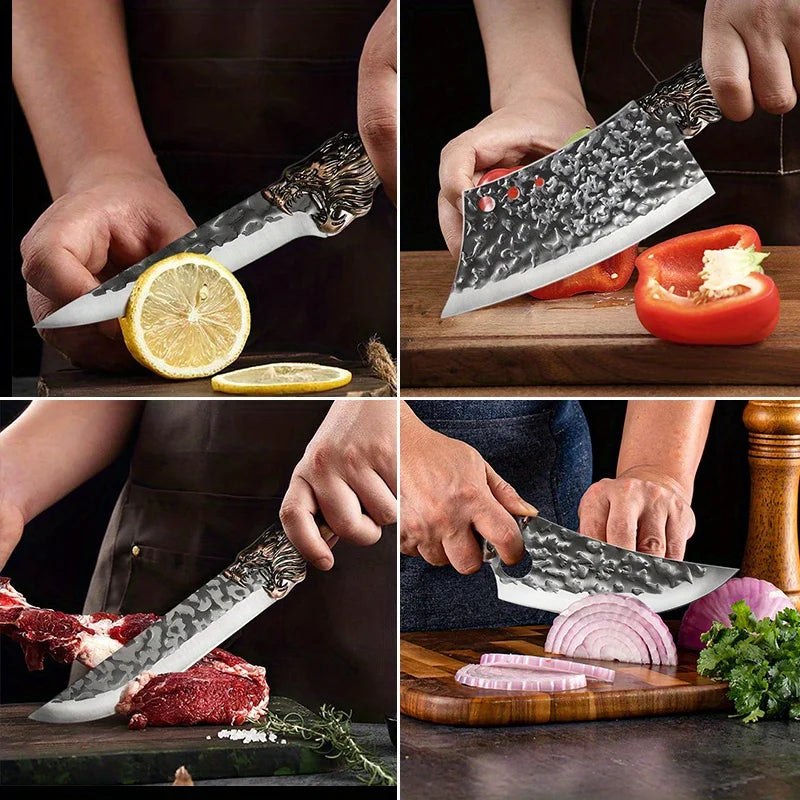 Stainless Steel Kitchen Knife Set – Multi-Functional Chef & Butcher Knives