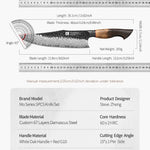 Professional Chef Damascus Steel Knife Set With White Oak Handles - KitchenTouch