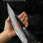 Professional Chef Damascus Steel Knife Set With White Oak Handles - KitchenTouch