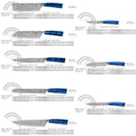 Ergonomic Stainless Steel Blue Resin Chef Knife With Sheath