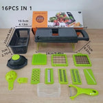 16pcs/Set Vegetable and Fruit Slicer Dicer Multifunctional - KitchenTouch