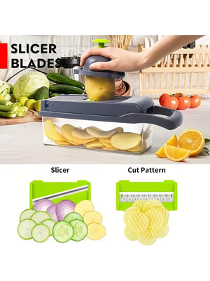 16pcs/Set Vegetable and Fruit Slicer Dicer Multifunctional - KitchenTouch