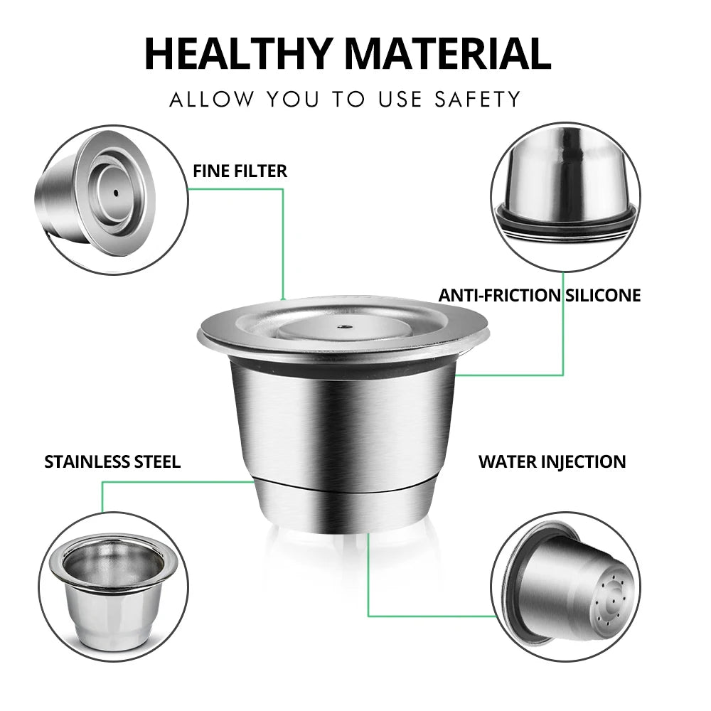 Reusable Stainless Steel Nespresso Capsule – Refillable Coffee Pod