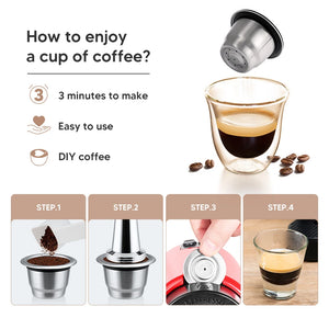 Reusable Stainless Steel Nespresso Capsule – Refillable Coffee Pod