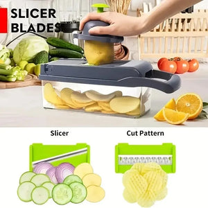 16pcs/Set Vegetable and Fruit Slicer Dicer Multifunctional - KitchenTouch