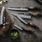 Professional Chef Damascus Steel Knife Set With White Oak Handles - KitchenTouch
