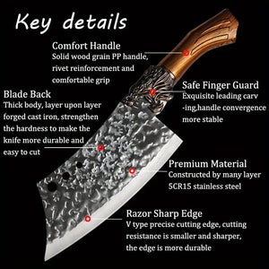 Stainless Steel Kitchen Knife Set – Multi-Functional Chef & Butcher Knives