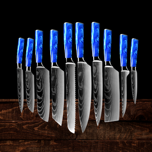 Blue Resin Sapphire Chef knife Set - KitchenTouch