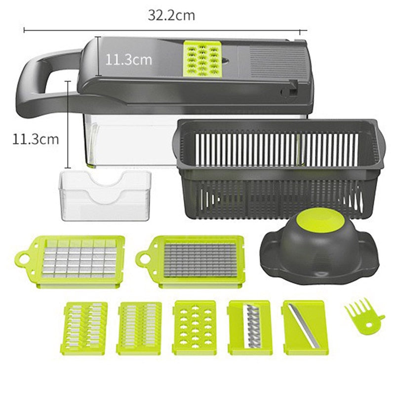 Vegetable Fruit Slicer Grater Cutter Peeler Multifunctional - KitchenTouch