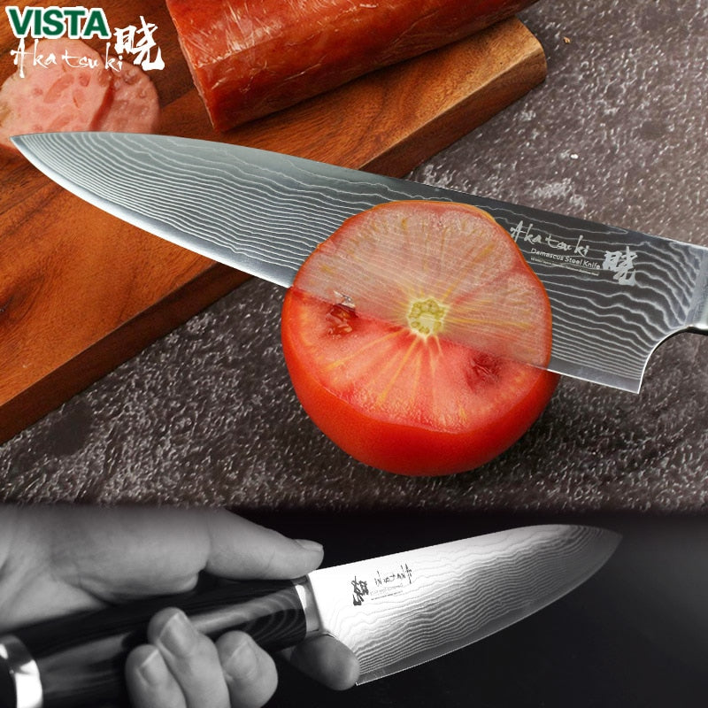 Damascus Steel Chef Knife - KitchenTouch