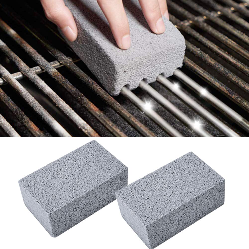 1/2Pcs BBQ Grill Cleaning Brick Block Barbecue Cleaning Stone BBQ Racks Stains Grease Cleaner BBQ Tools Kitchen Decorate Gadgets - KitchenTouch